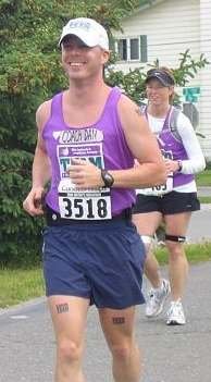 Dan runs the Charlottesville Half-Marathon in 2007